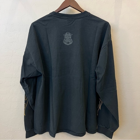 Harley Davidson Police vintage long sleeve graphic shirt,black,100%Cotton sz XXL - Picture 4 of 14